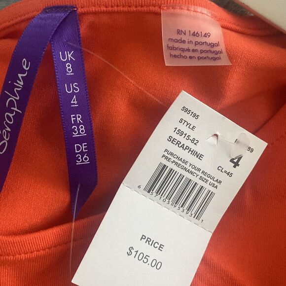 Seraphine Maternity Maxi Dress Nursing Maxi Dress Coral - Picture 14 of 16